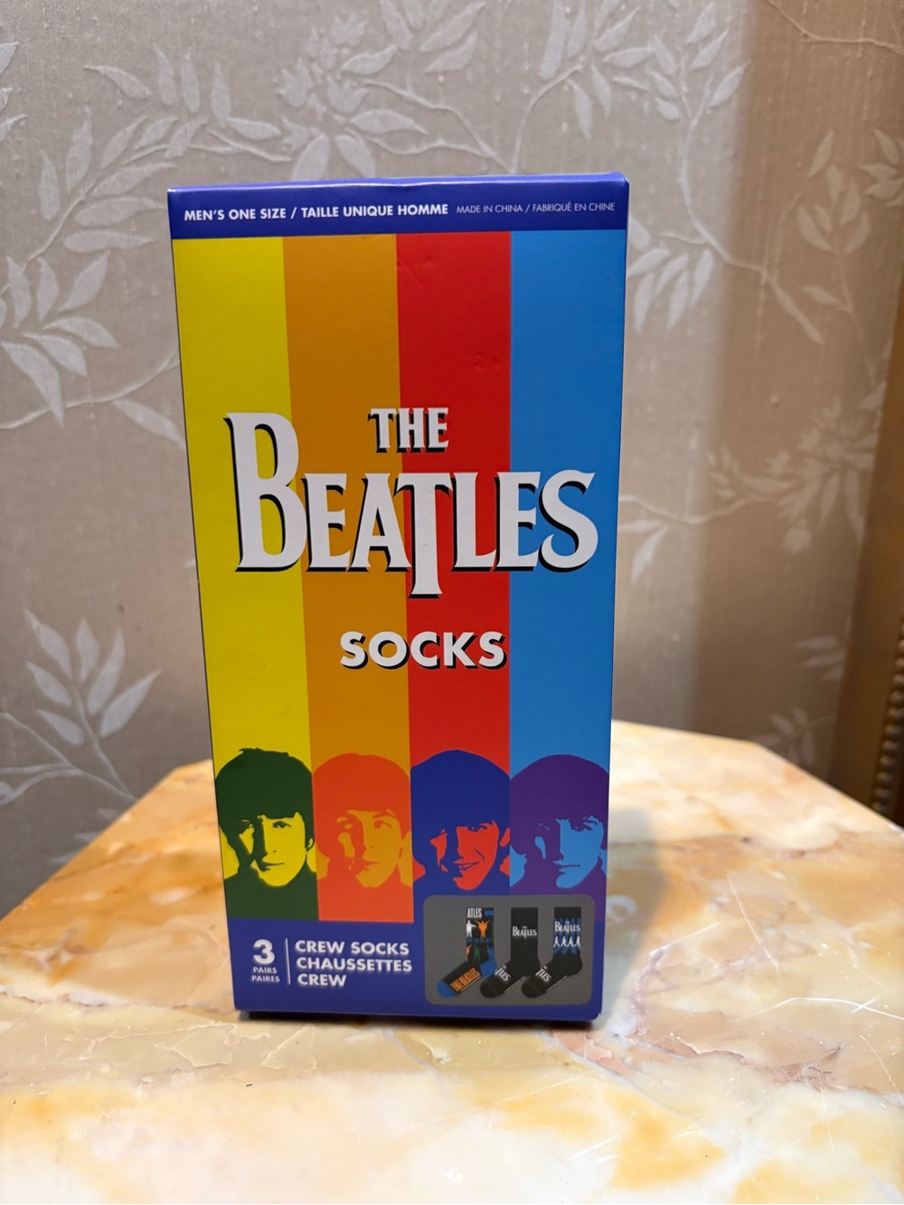 The Beatles Men’s Crew Socks - 3 Multicolor Pack